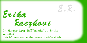 erika raczkovi business card